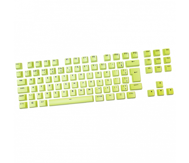 Capas De Teclas Para Teclado Logitech G Branco Com Layout ABNT2 - Verde