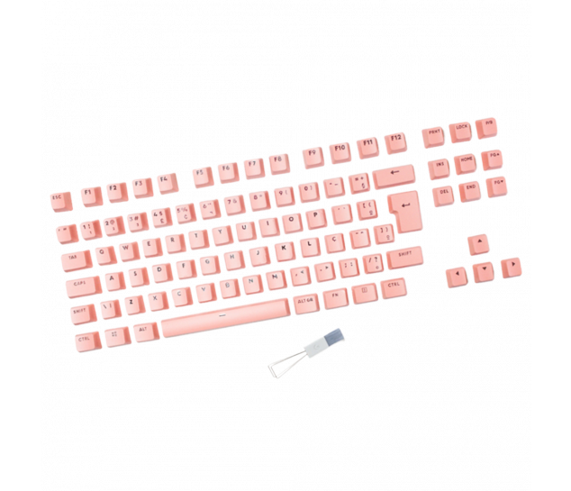 Capas De Teclas Para Teclado Logitech G Branco Com Layout ABNT2 - Rosa