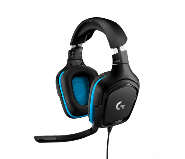 Headset Gamer Logitech G432 7.1 Dolby Surround - Preto/Azul