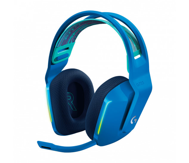 Headset Gamer Sem Fio Logitech G733 7.1 Dolby Surround - Azul
