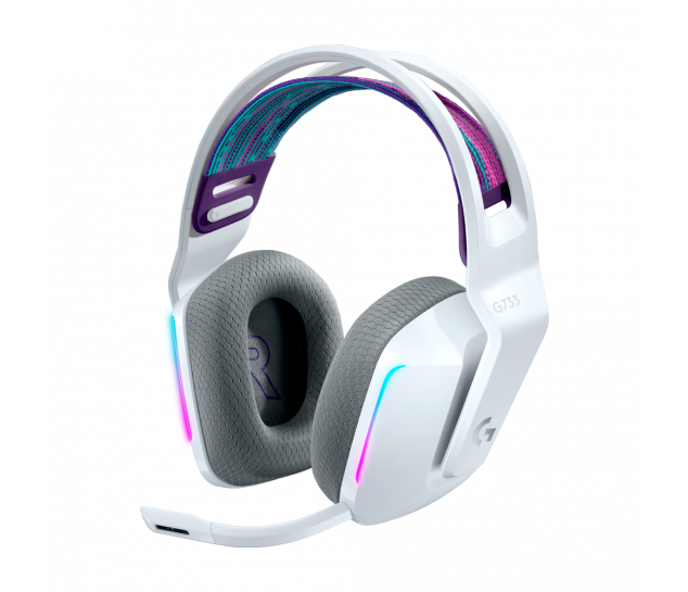 Headset Gamer Sem Fio Logitech G733 7.1 - Branco