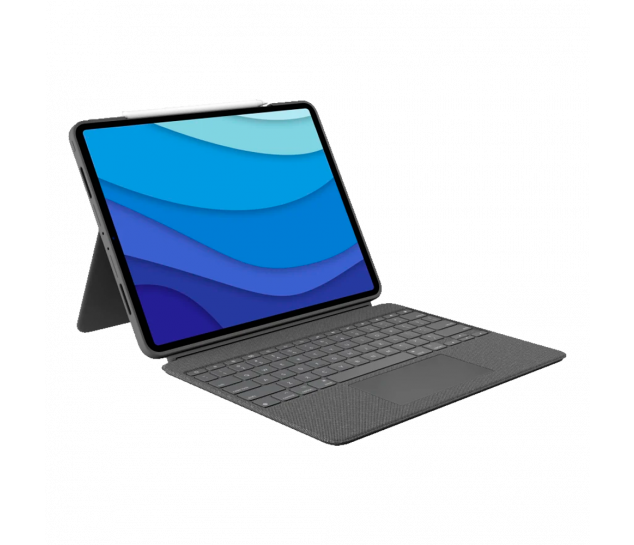 Capa com Teclado Logitech Combo Touch iPad Pro 11" (1ª, 2ª, 3ª e 4ª Gerações) - Cinza