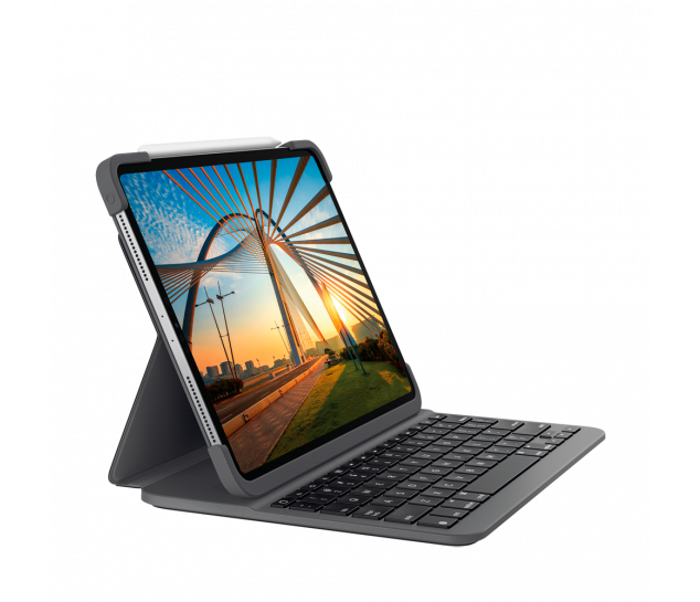 Capa Com Teclado Logitech Slim Folio Pro Para Ipad Pro 12.9 3ª E 4ª Geração