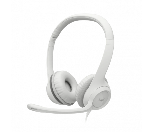 Headset com fio USB Logitech H390 - Branco