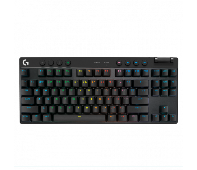 Teclado Mecânico Gamer sem fio USB Logitech G PRO X TKL LIGHTSPEED Preto com Layout Americano