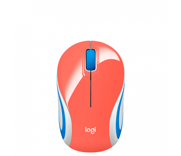 Mouse Sem Fio Mini Logitech M187 - Coral