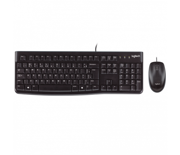 Combo Teclado e Mouse Logitech MK120 - Padrão ABNT2