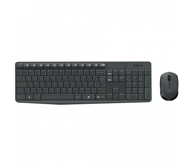 Combo Teclado e Mouse Wireless Logitech MK235 - Padrão ABNT2 