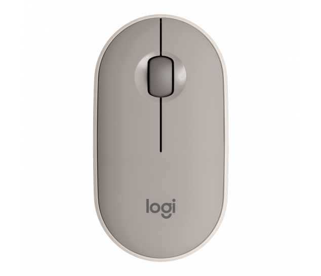 Mouse sem fio Logitech Pebble M350 - Cinza Areia