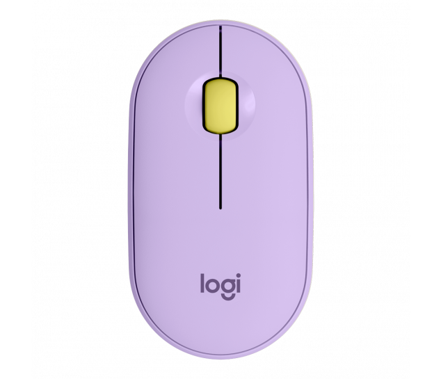 Mouse sem fio Logitech Pebble M350 - Lilás Lemonade