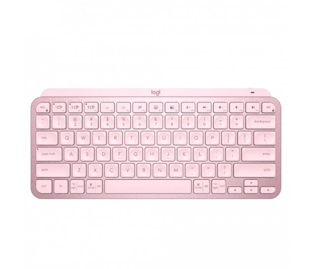  Teclado sem fio Multi-dispositivo Logitech MX Keys Mini Rosa