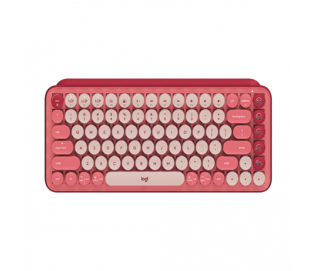 Teclado Mecânico sem fio Logitech POP Keys - Rosa Heartbreaker