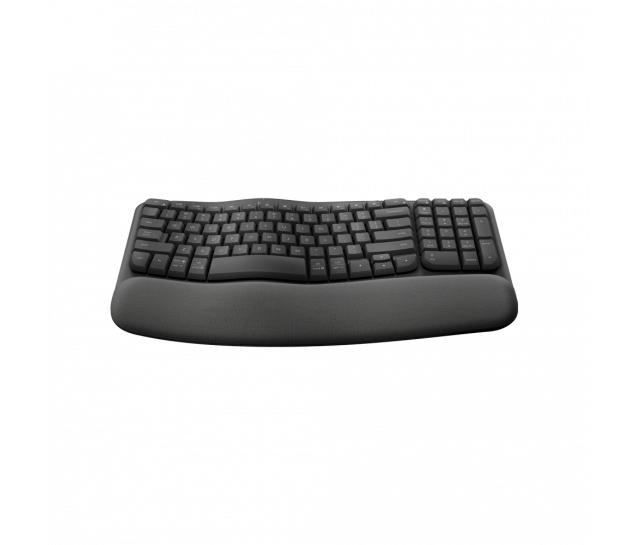 Teclado Ergonômico sem fio Logitech Wave Keys - Grafite