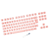 Capas De Teclas Para Teclado Logitech G Branco Com Layout ABNT2 - Rosa - 1