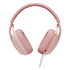 Headset sem fio Logitech Zone Vibe 100 - Rosa - 2