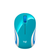 Mouse Sem Fio Mini Logitech M187 - Verde Água
