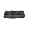 Teclado Ergonômico sem fio Logitech Wave Keys - Grafite - 1
